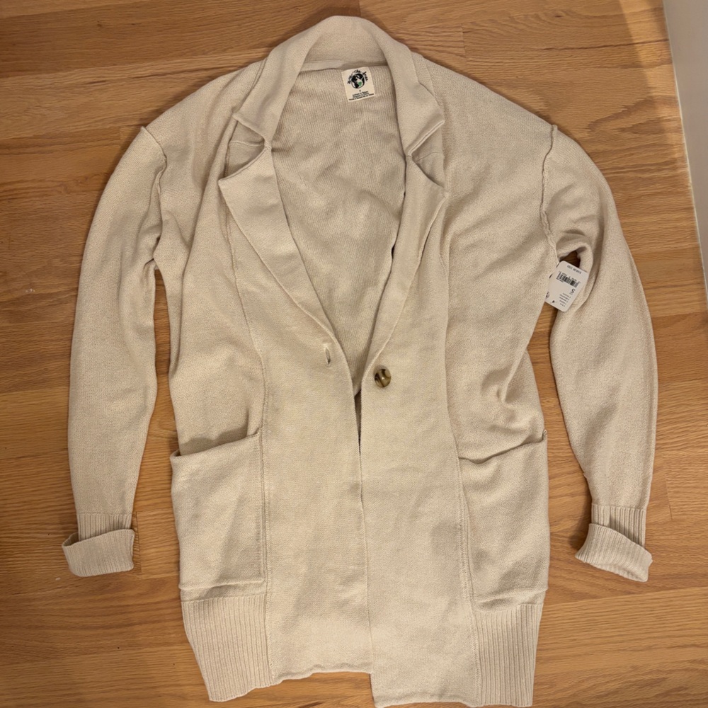 Free People Cotton Blazer Cardigan
